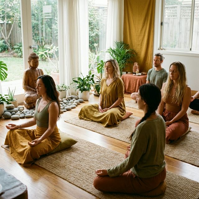 Group meditation session